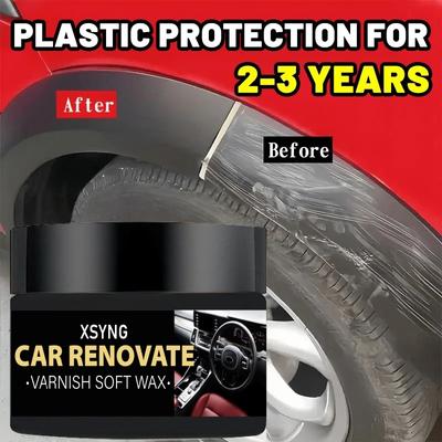 Crème protectrice de rénovation d'intérieur de voiture, intérieur efficace, plastique, cuir revêtement protecteur, répare le plastique blanc et gris