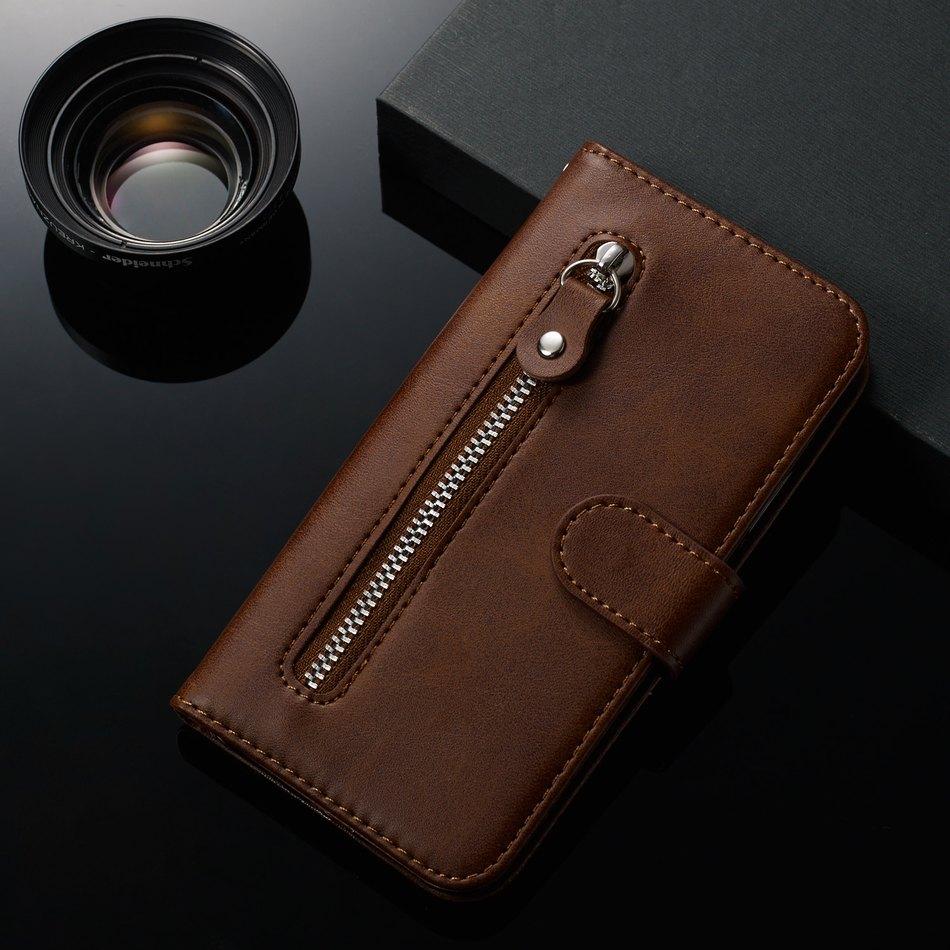 Business Zipper Wallet Case For Samsung Galaxy A02 M02 A02S A12 A22 A32 A42 A52 A72 A82 4G 5G S20 Plus S21 Fe Note 20 Ultra D27H