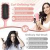 Flexible Rectangular Curling Brush - Unisex Design, Traction, Enhances Curls, Suitable for Normal Hair Types
