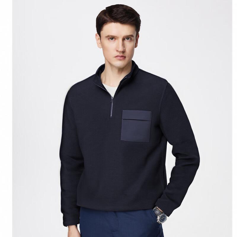 FIRS Men's Fall Wool Blend Waffle Knit Pullover Sweatshirt