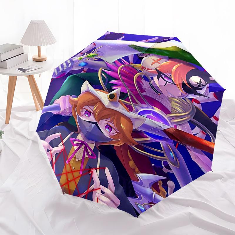 1pc Outdoor Umbrella with Anime Characters - Automatic Opening/Closing, Portable 3-Fold Design, 8-Rib Iron Frame - Perfect Gift for Fans, Travele