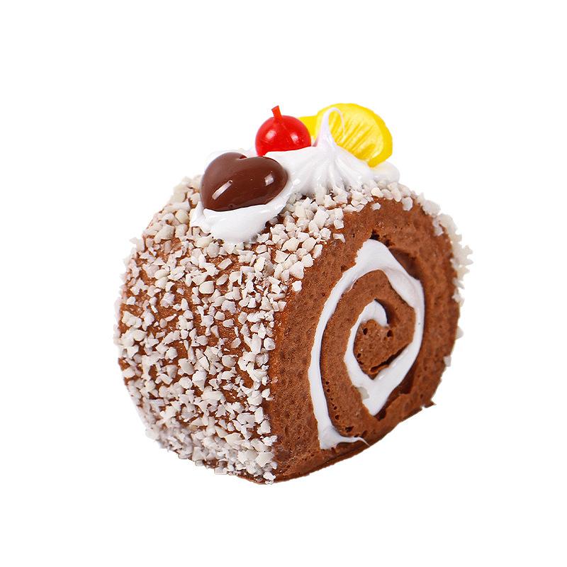 Simulation Cake Fake Fruit Bread Model Swiss Roll Shop Window Home Refrigerator Decor Food Photography Props Autumn Decoration