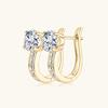 High-End Moissanite Earrings: Korean & Japanese Inspired Sterling Silver Ear Cuffs, Micro-Paved Niche Design for Women