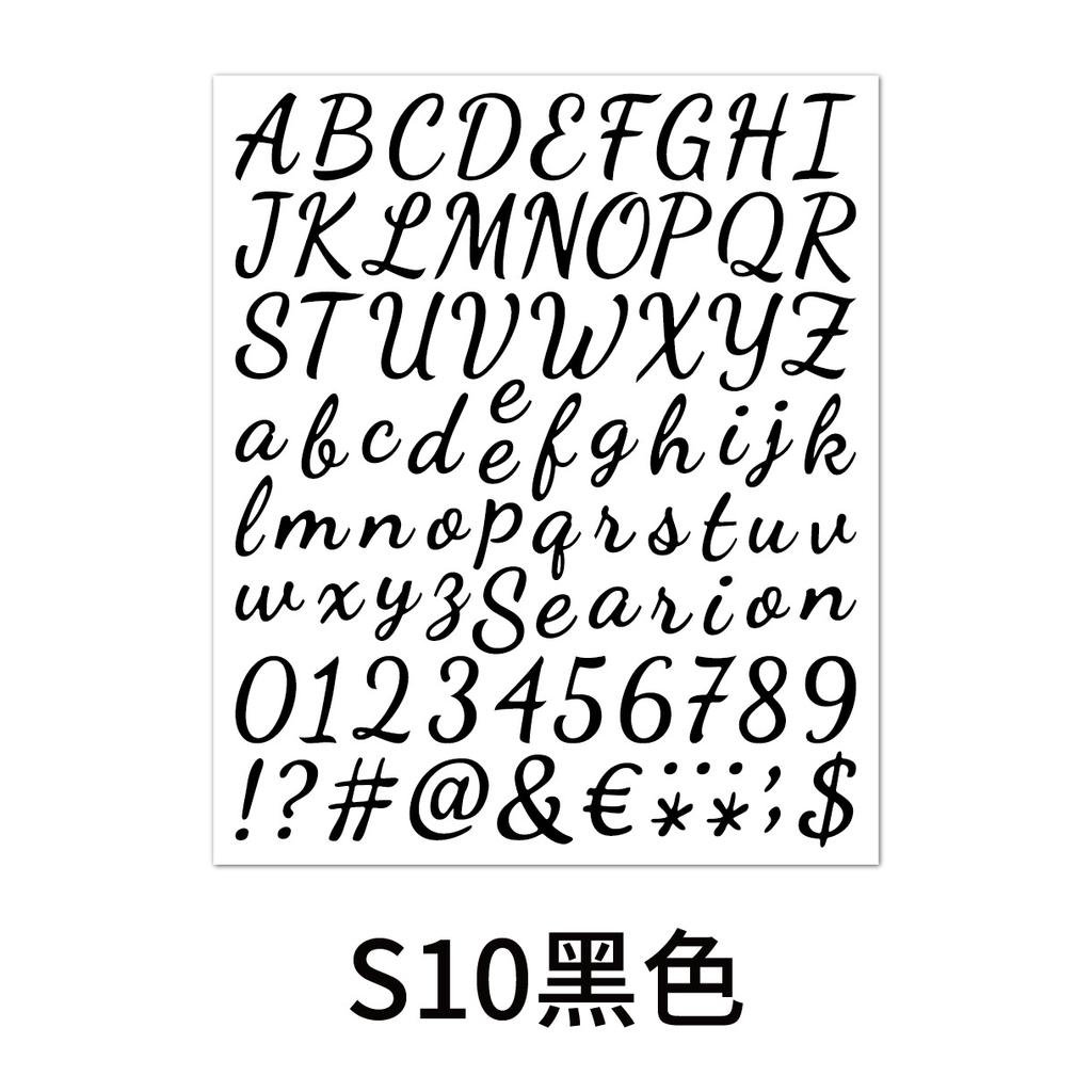 1 Inch Handwritten Alphabet Number Stickers Waterproof Vinyl Self Adhesive for DIY Journaling Scrapbooking Wholesale