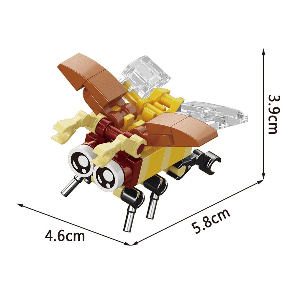 Insect World Animals Scorpion Mantis Ants Spider Birds Marine Animal Building Blocks Toys Desktop Ornaments Bricks Kids Gift