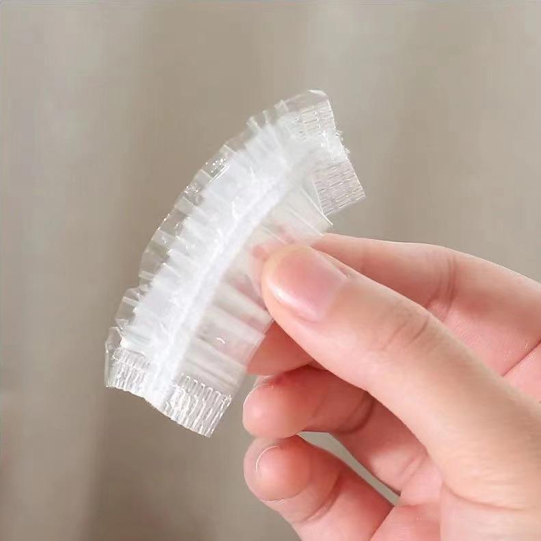 100Pc/lot Disposable Hair Earmuff Dye Transparent Elastic Shower Hair Dye Protection Tool Shield Waterproof Earpack Plastic Wrap