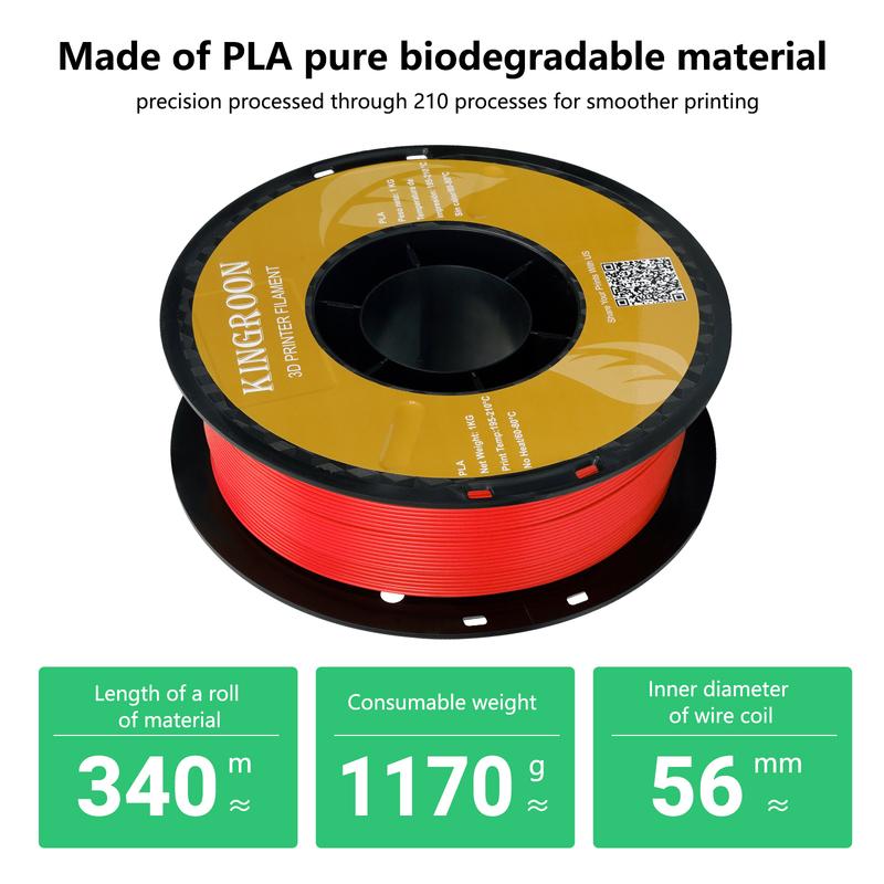 KINGROON 22LBS PETG veya PLA filament 3D Yazıcı Filament 10 Rulo 1KG 1.75MM Çevre Dostu İyi Tokluk Karışık Renk Ücretsiz Kargo
