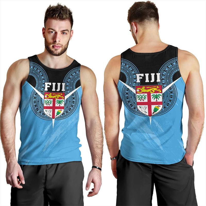 Fashion Summer 3D Flying Fijians Printing Tank Top Fiji Emblem Fijian Pride Graphic Gym Tank Top Men Cool Harajuku Vest Clothing