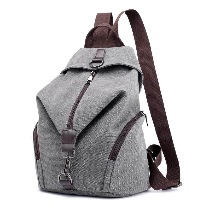 Fashion Canvas Female Backpack Multifuction Casual Backpack For Teenager Girls New Summer Women Large Capacity Shoulder Bag