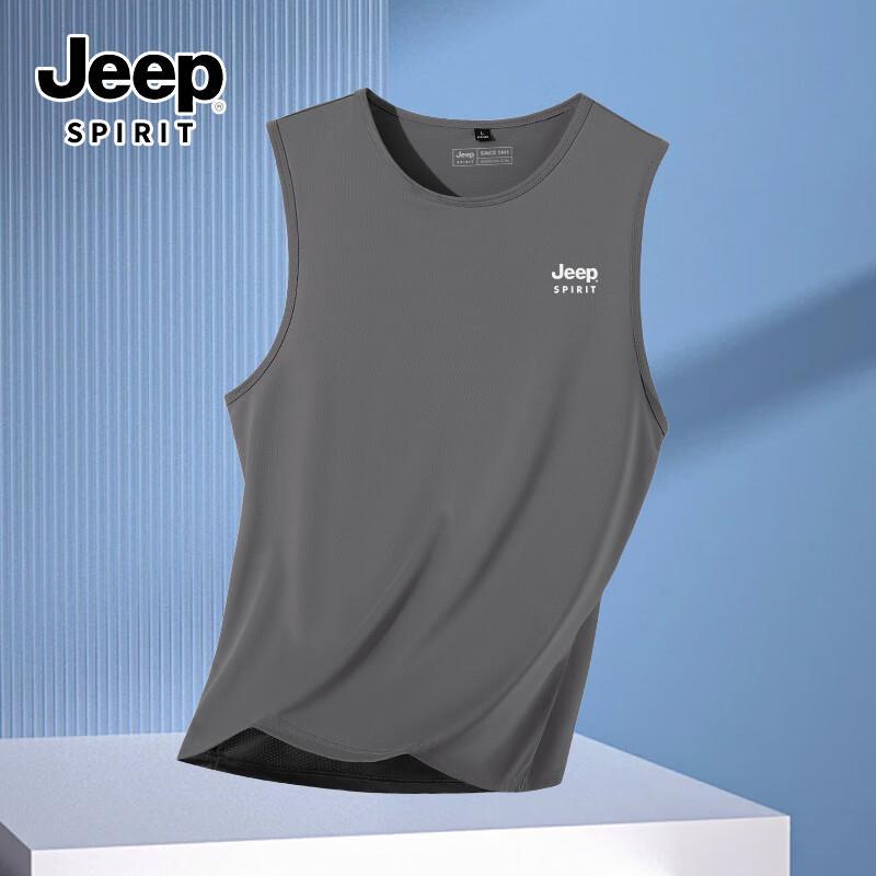 Мужская спортивная майка JEEP SPIRIT из ледяного шелка с сеткой, быстросохнущая 3XL