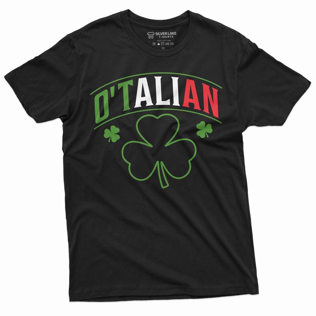 Men's Funny O'Talian Irish T-shirt Funny St. Patrick's Day Italian Tee Shirt