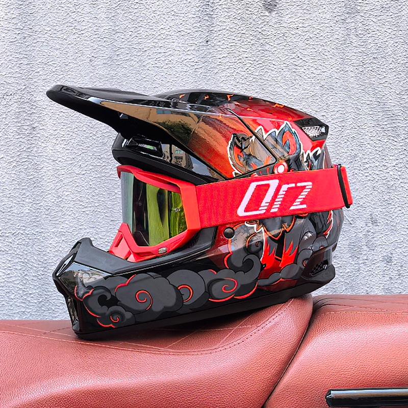 ORZ Full-Face Helmet for Off-Road, Electric Scooters, Mountain Biking, and Street Riding