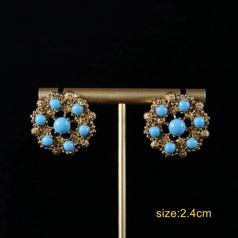 

Синие геометрические серьги-гвоздики, подарки на день рождения для женщин и девочек