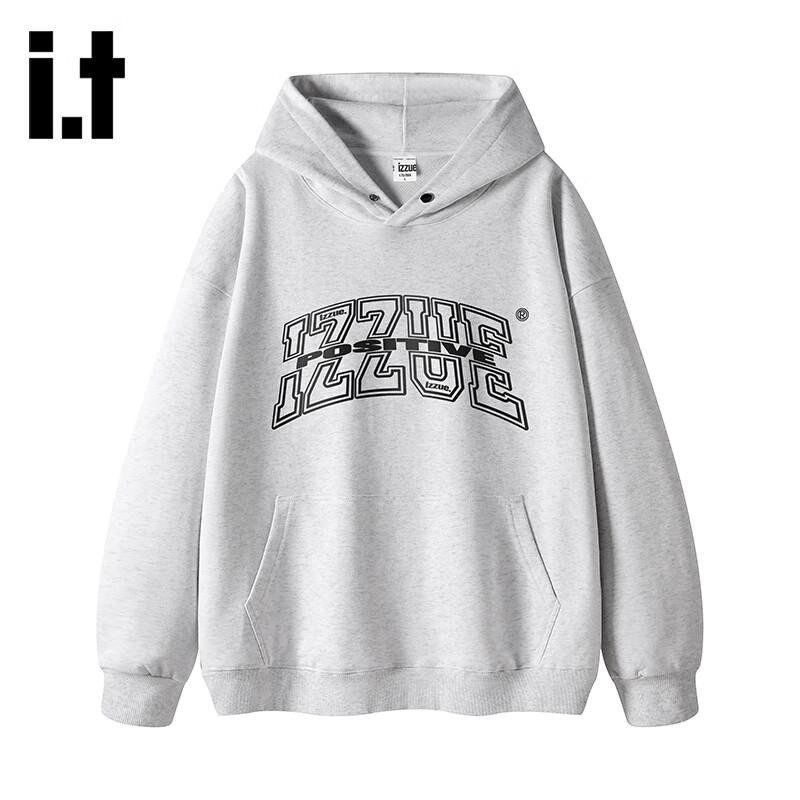 

Izzue Unisex American Style Letter Print Hooded Sweatshirt 2XL