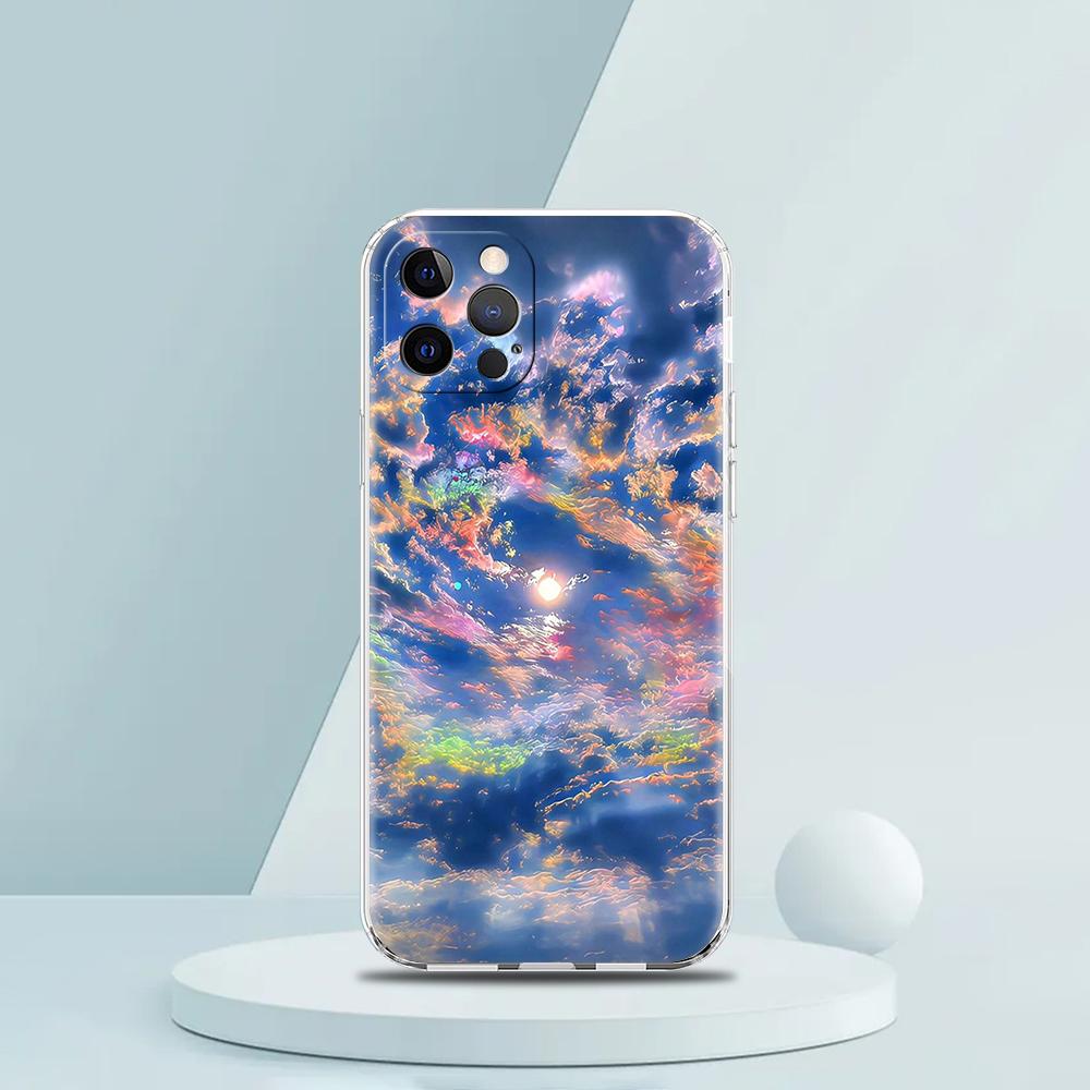 Earth Stars Space Luxury Phone Case For iPhone 16 15 14 13 12 11 Pro Max XS X XR SE 7 8 Plus Soft Silicone Clear Cover