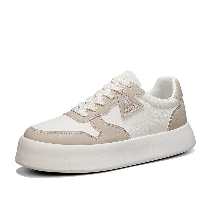 

Мужская обувь лето новая обувь для скейтборда мужская студенческая на плоской подошве повседневная обувь кожаная поверхность толстая подошва увеличивающая рост молодежная спортивная обувь 44