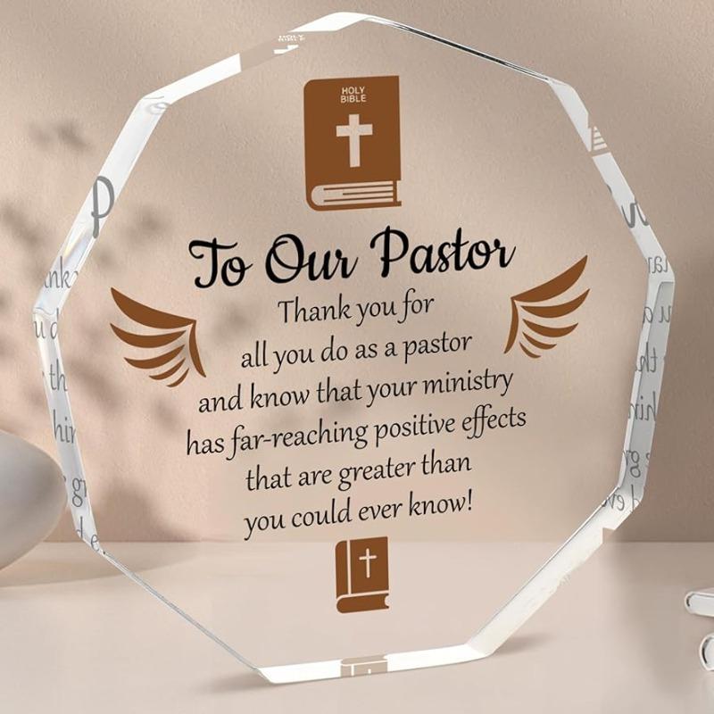 

Pastor Appreciation Gifts,Acrylic Sign Plaque,Gifts for Pastor for Pastor Appreciation Day,Acrylic Plaque Decor for Home, Office чистый