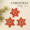 Christmas Snowflake Ornaments Pack With Gold Silver Red For Holiday Tree Decor