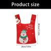 Festival Santa Print Cloth Gift Sacks Stylish Washable Christmas Stocking Stuffer For Office Home School Event And Family Gatherings