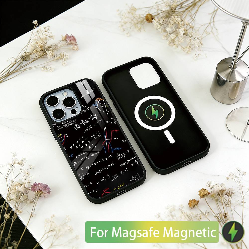 

Physics Chemical Mathematics Phone Case For iPhone17,16,15,14,13,12,11 Plus,Pro Magnetic For Magsafe Wireless Charging iPhone14Plus