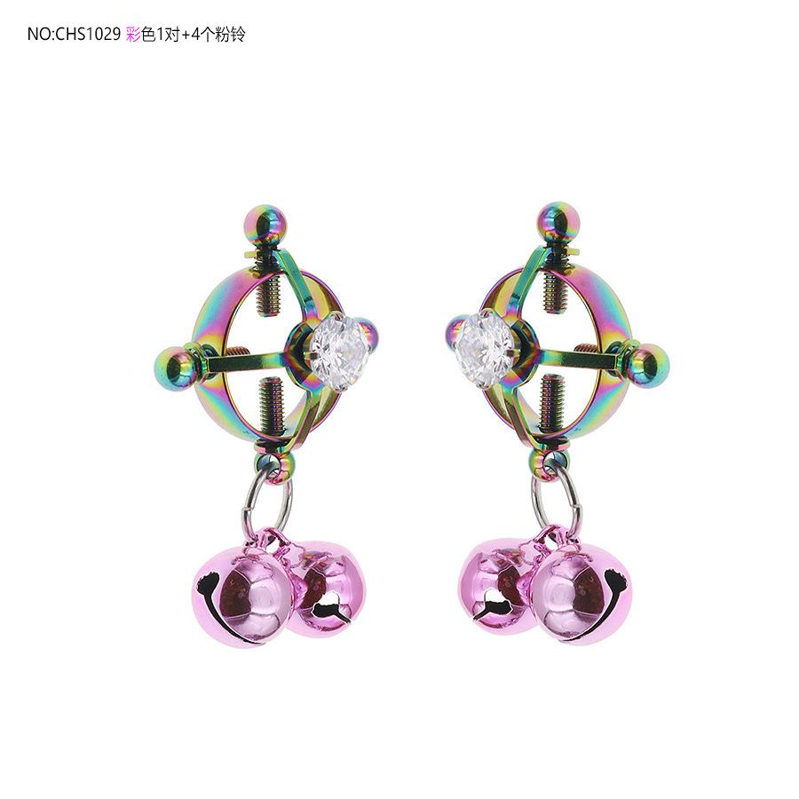 Nipple Clamp Sexy Chain with Diamond Crystal Decoration Adult Supplies Couple Passion Sex Tools Alternative Climax Bed