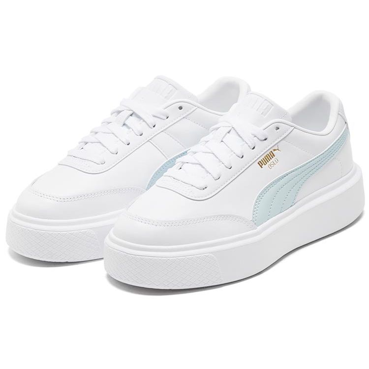 Puma Oslo Maja Lightweight Durable Non-Slip Low-Top Skate Shoes Women Sneakers White Blue 374864-03
