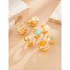 7 Pieces Women's Vintage Fashion Geometric Design Ring Set, Bold Metal Rings, Perfect for Daily Wear & Party, Jewelry Gifts