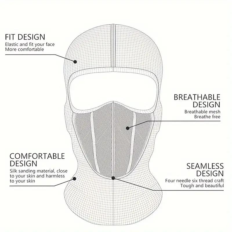 1 PC Four Seasons Cycling Mask Motorcycle Warm Headgear Outdoor Ski Mask Filter Headgear Breathable Mesh Headgear