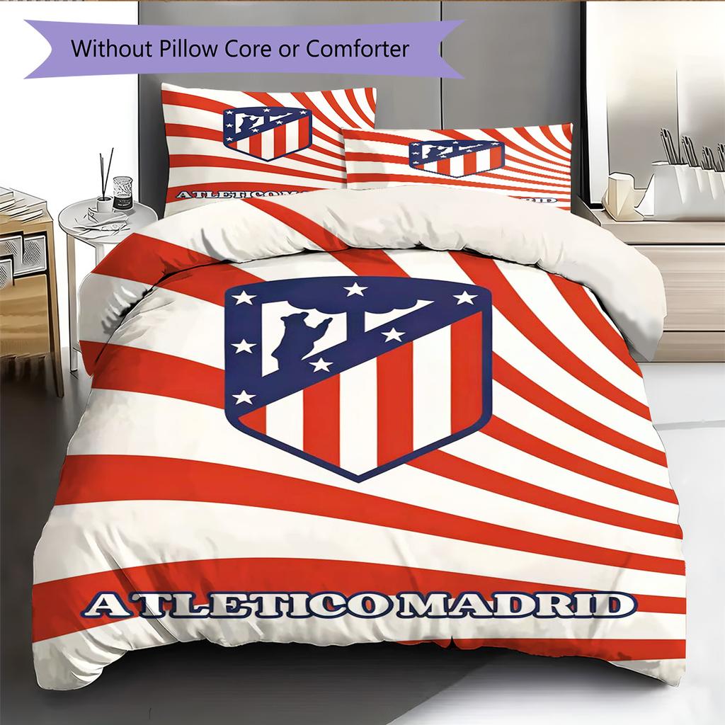 Ensemble couette et taies d'oreiller Atleti Décoration de maison Cadeau d'anniversaire (1 housse de couette + 2 taies d'oreiller, sans garniture.)