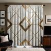 2 stk HD lett luksus geometrisk dekorativt gardin Gult digitaltrykt gardin hjemmedekorasjon stil dekorasjon stue