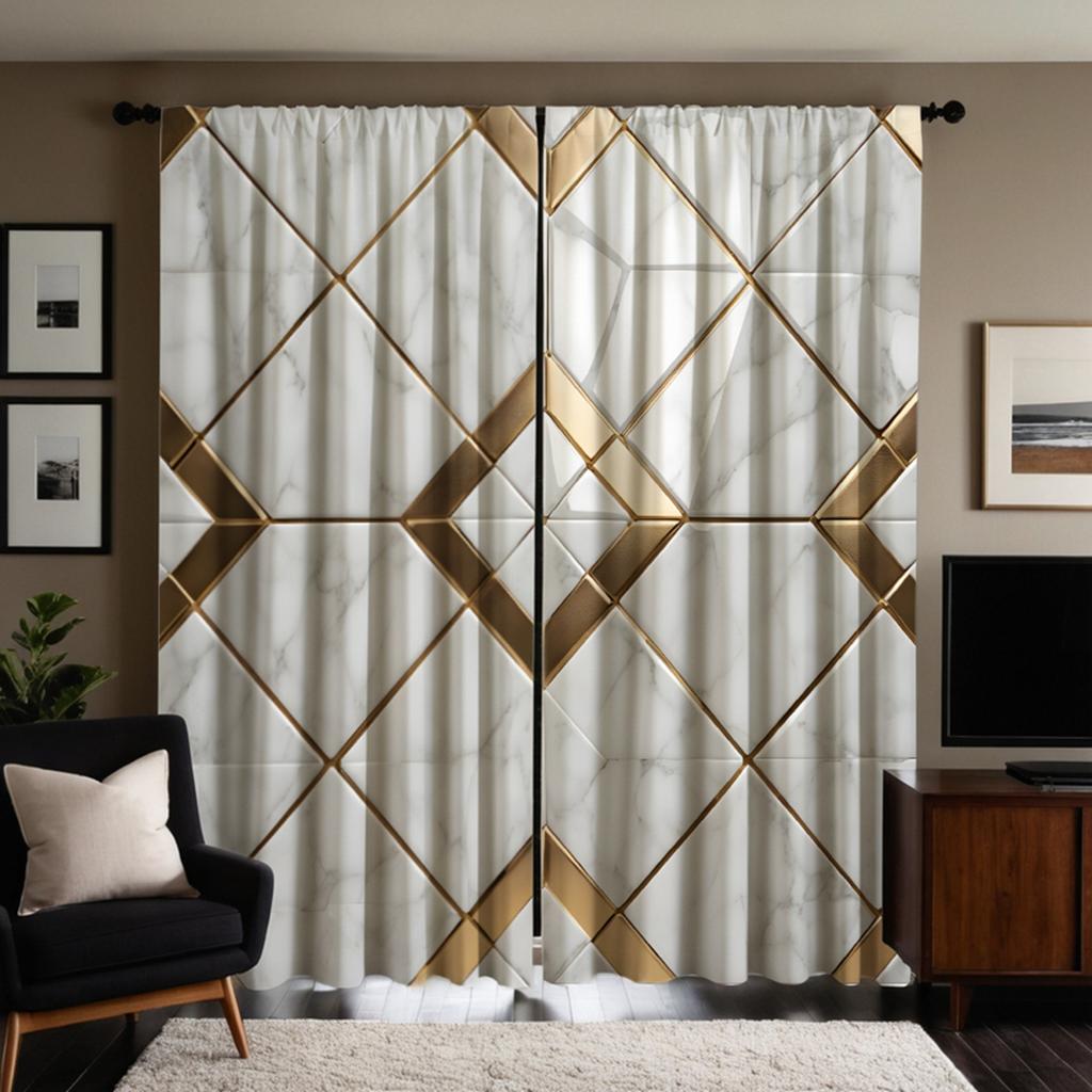 2 stk HD lett luksus geometrisk dekorativt gardin Gult digitaltrykt gardin hjemmedekorasjon stil dekorasjon stue