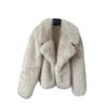 Autumn and Winter Thickened Warm Artificial Fur Jacket Short Imitation Fur Fox Fur Top Suit Collar Fur Top Women