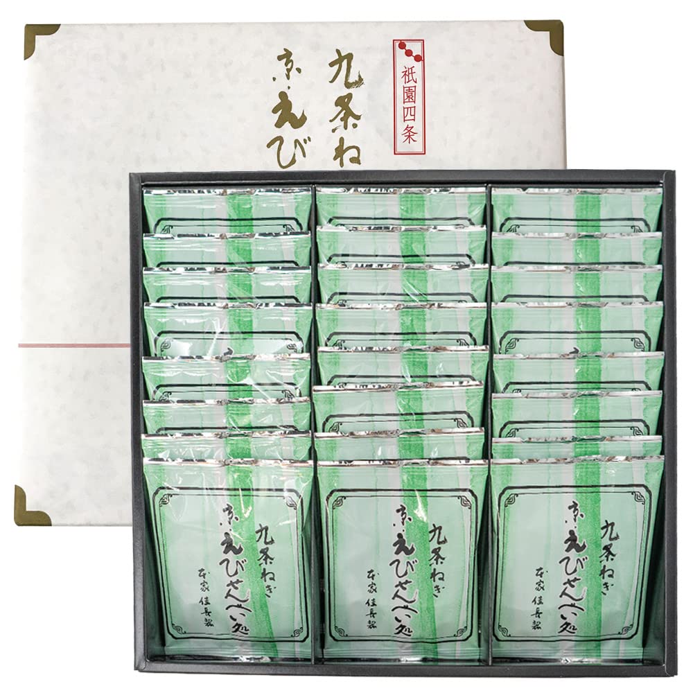 

Honke Yoshinaga Kujo Negi Kyo Ebi Senbei Dokoro 24 штуки Киотский сувенир Летний подарок Подарок к середине года