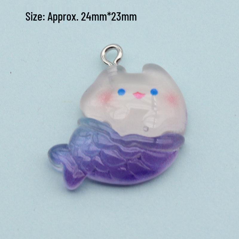 Ocean Series Resin Keychain: Whale, Octopus, Dolphin, Starfish, Mermaid Jewelry Accessories