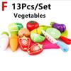 Simulation Foods Set Fruit Vegetable Kids Kitchen Pretend Play Toys For Children Cutting Cooking Food Game Girls Boys Gift