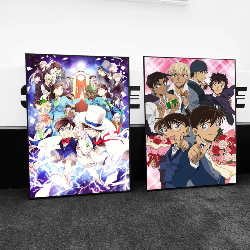 Anime Detective Conan Poster Self-adhesive Art Waterproof Paper Sticker Coffee House Bar Room Wall Decor