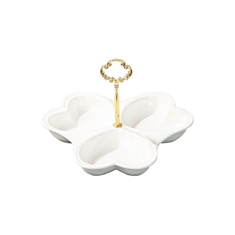 Qianxing Ceramic Triple Heart Serving Platter