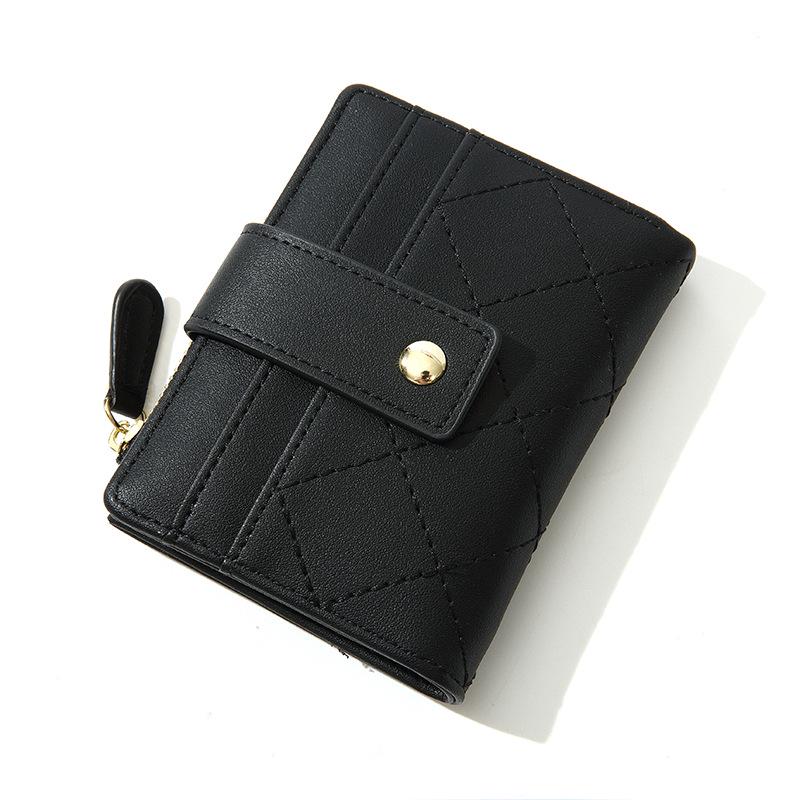 Korean Style Creative Zipper Coin and Card Holder - Fashionable Women's Short Wallet