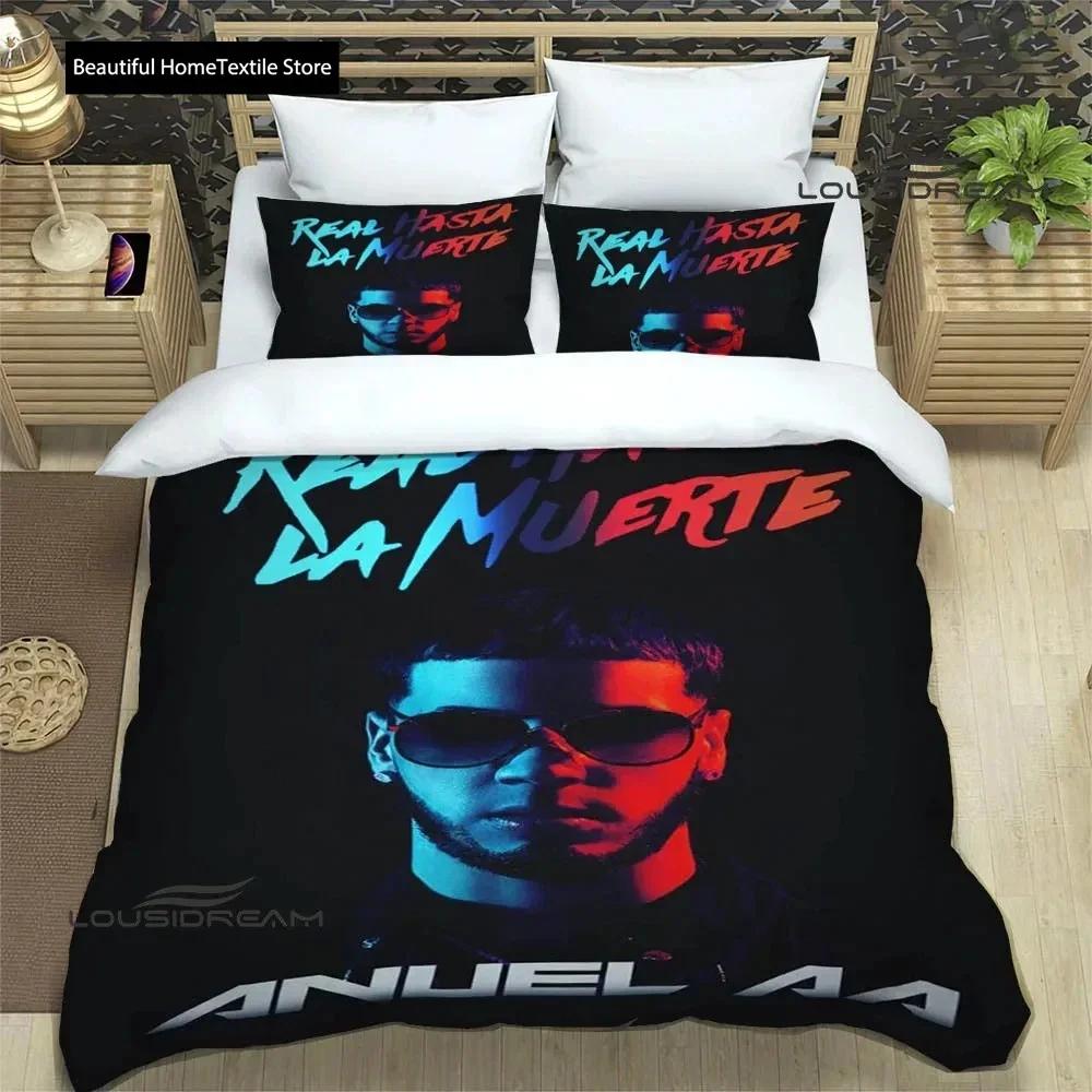 Rapper Anuel AA 3D NEW Duvet Cover Pillowcase Bedding Set Adult Boy Girl Bedroom Decoration Children Single Double Large