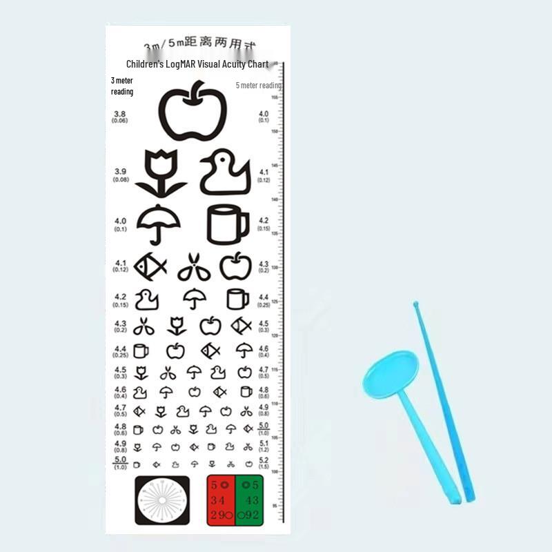 Standard LogMAR Visual Acuity Chart for Children and Adults - English Letters