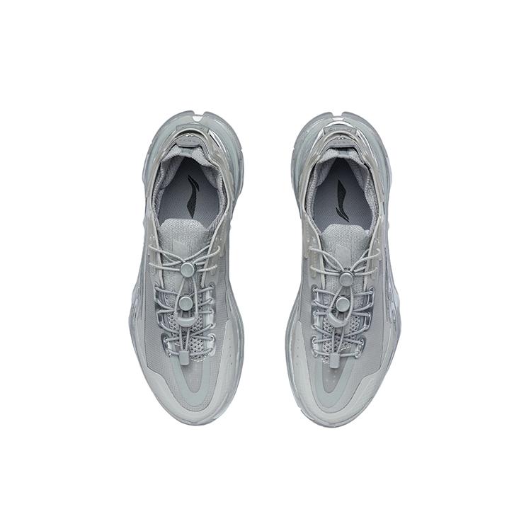 Li Ning CF Tracing Goku Collection, Xingshan Textile, TPU Reflective Low top Sports Casual Shoes Women's Snow Gray AGLR286-3