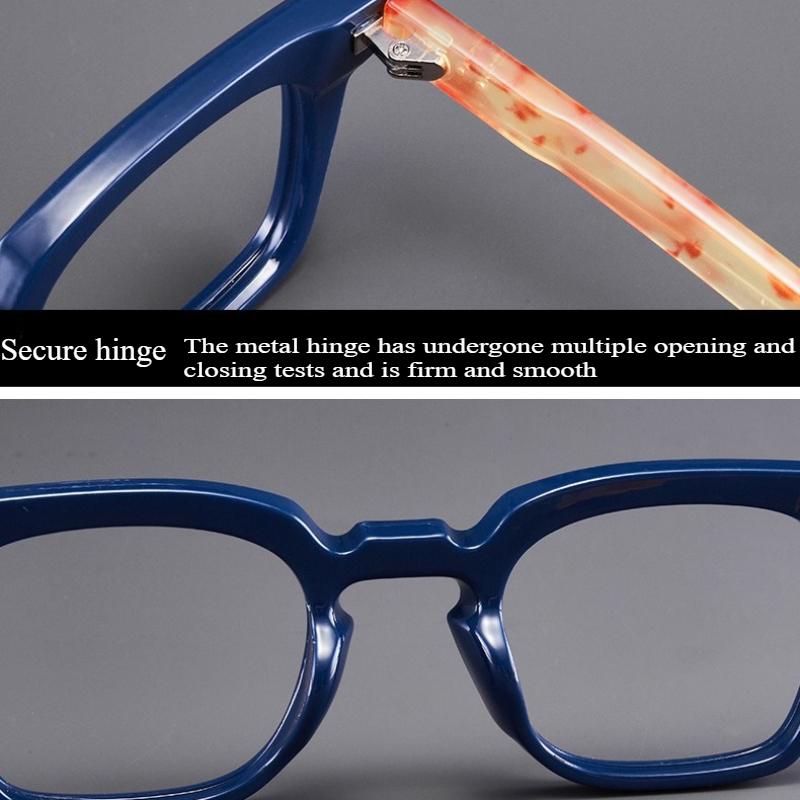 Luxury Brand Presbyopic Glasses Women Men Big Frame Fashion Reading Glasses New Retro Anti Blue Light Eyewear Color Block Frame