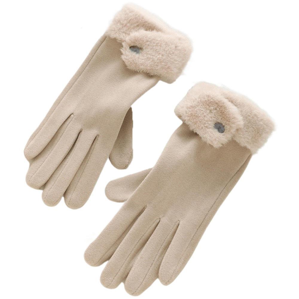 Windproof Plush Gloves Velvet Women Mittens Fashion Winter Gloves  Winter