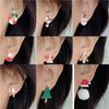 2025 Asymmetrical Reindeer Pompon Christmas Earrings for Women