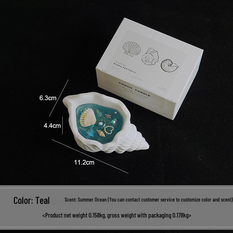Shell-Shaped Aromatherapy Candle: Handmade Jelly Wax Scented Souvenir Ornament