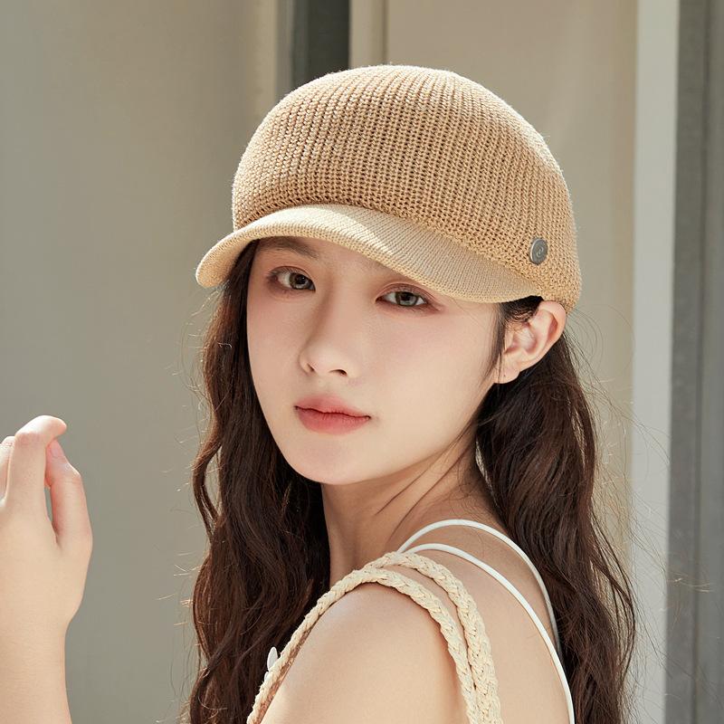 Baseball Cap Summer Thin Knitted Cap Vacation Sun Hat Women's Outdoor Sun Protection Visor Equestrian Hat Fashion