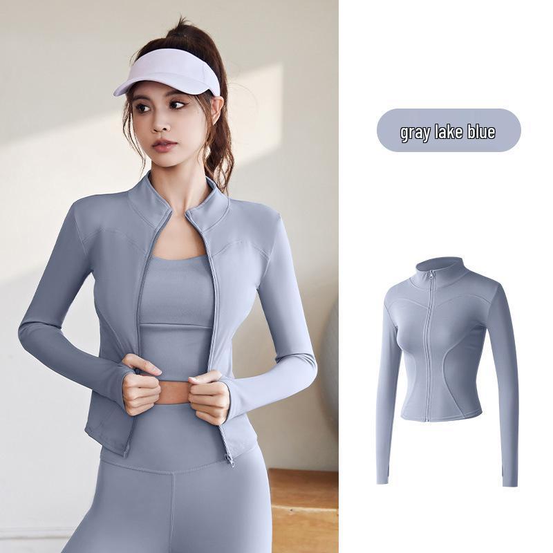 Women's Slim Fit Long Sleeve Sports Jacket - Quick Dry, High Stretch, Breathable, Sun Protection for Yoga and Running