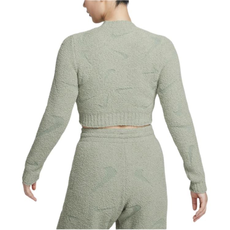 Nike Sportbekleidung Phoenix Kuschelig Bouclé Damen Enges Langarm Strickoberteil FZ1717-370