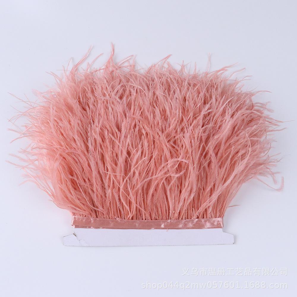 Color 10-15Cm Ostrich Hair Cloth Edge 53 Colors Wedding Clothing Accessories Diy