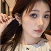 New high-end two wearing bow pearl stud earrings Korean version sweet temperament earrings earrings women